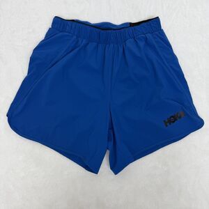 HOKA ONE ONE Shorts Mens Small Blue Running Quick Dry Elastic Waist Pockets